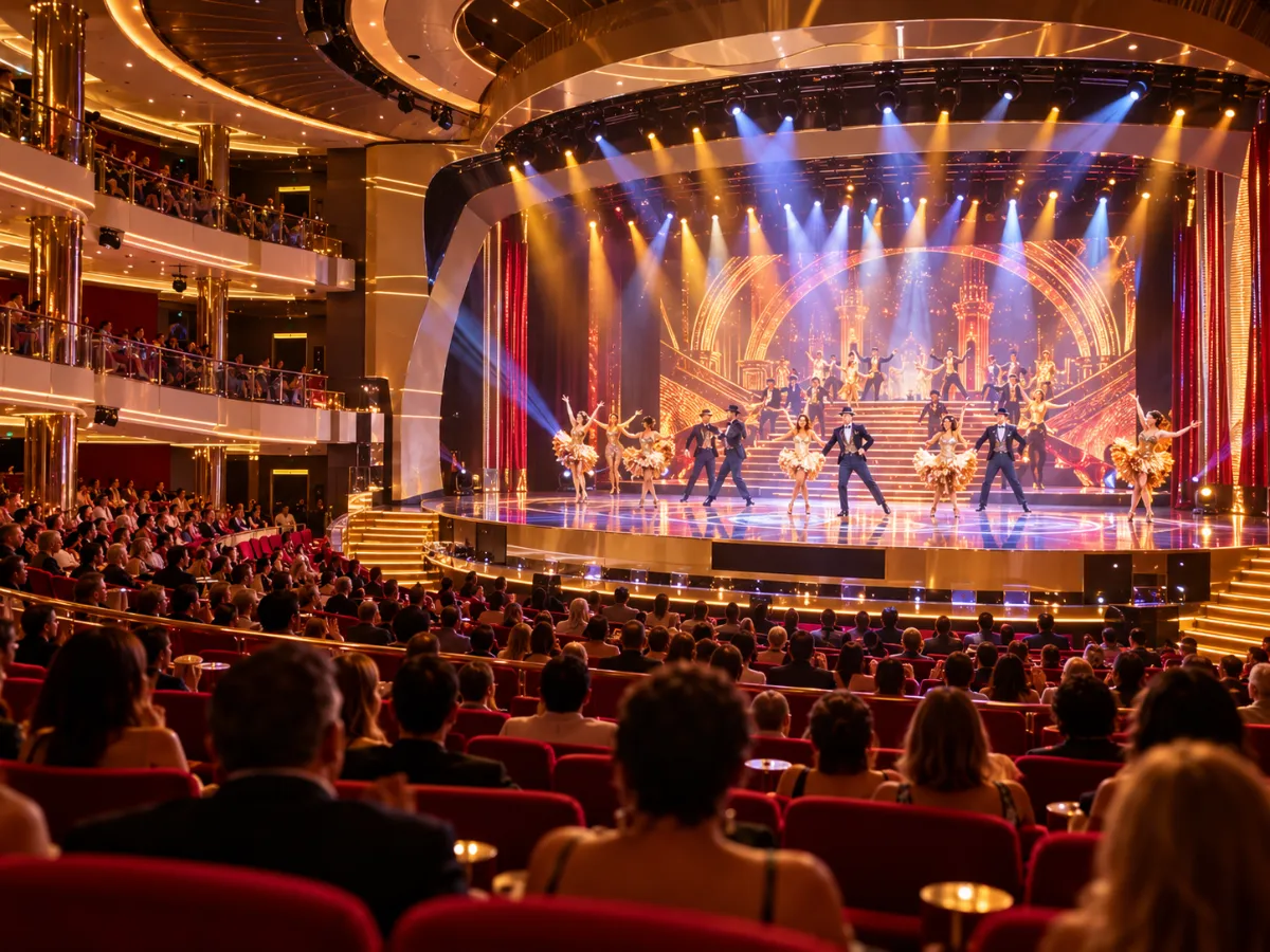 Teatro del crucero con un espectáculo
